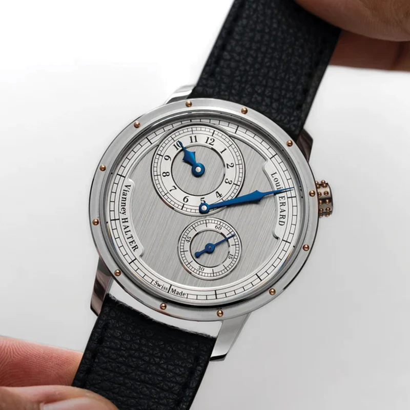 Le Régulateur Louis Erard x Vianney Halter II Worldwide Limtied Edition 43mm - Silver on Leather Strap