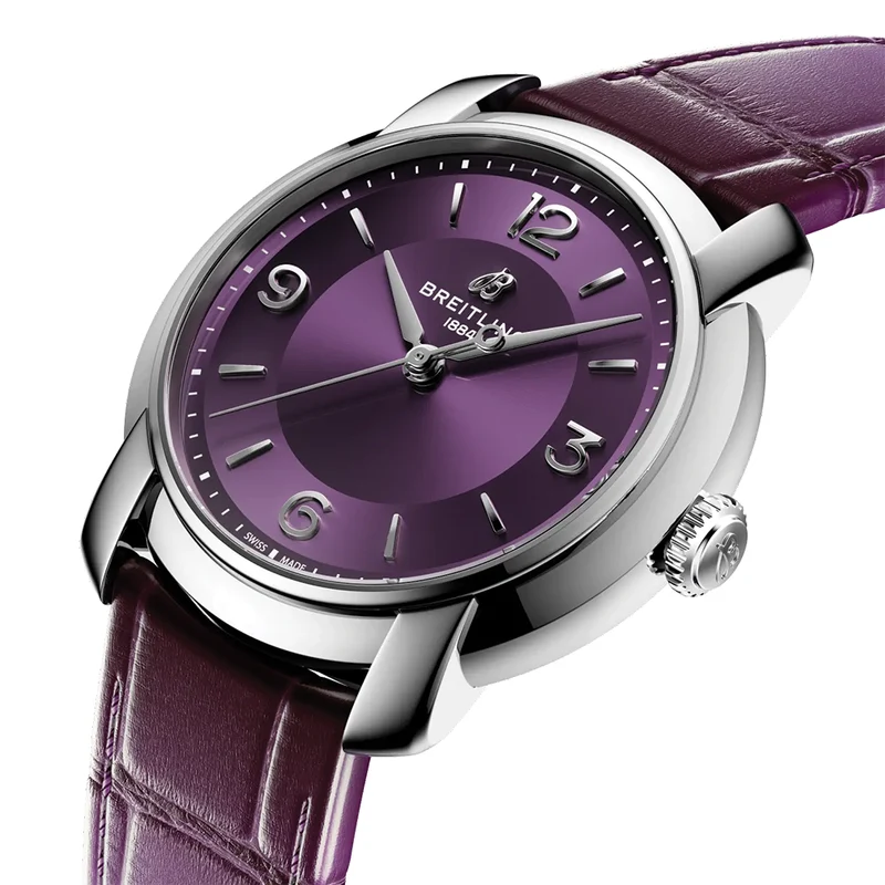 Lady Premier Automatic 36mm - Purple on Leather Strap