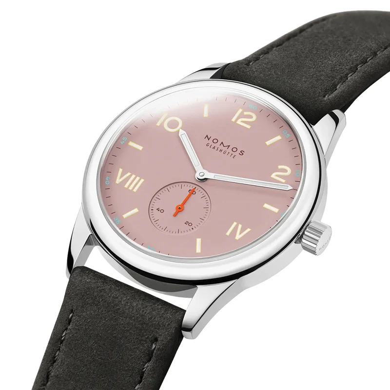 Club Campus Steel Back 38.5mm - Rose on Leather Strap