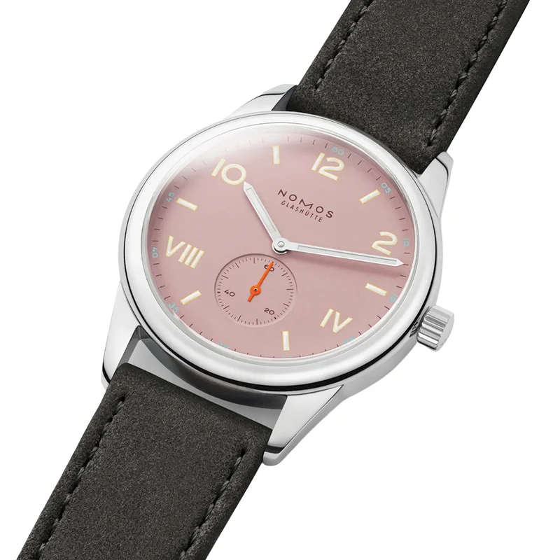 Club Campus Steel Back 38.5mm - Rose on Leather Strap