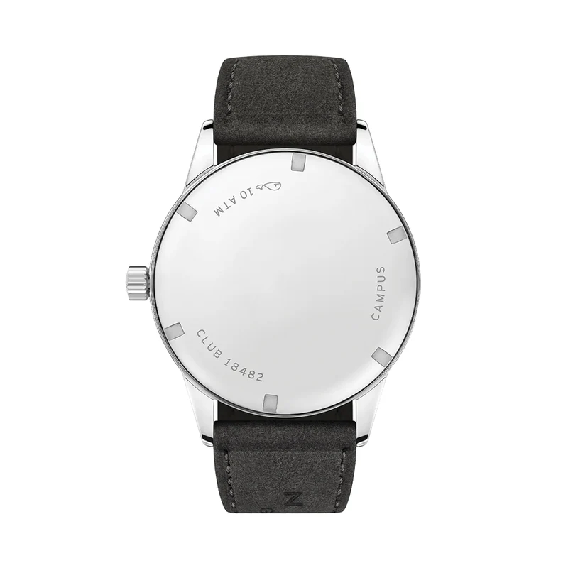Club Campus Steel Back 38.5mm - Rose on Leather Strap