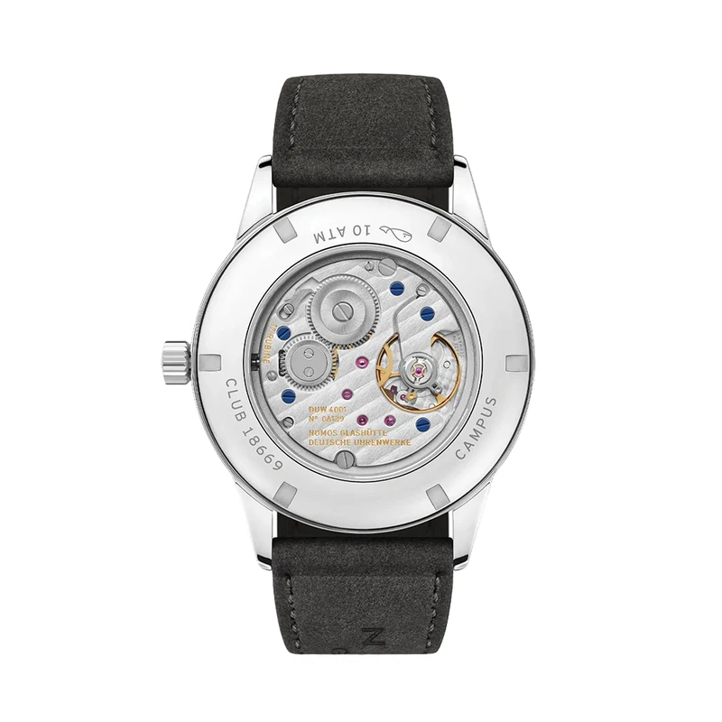 Club Campus Glass Back 38.5mm - Rose on Leather Strap