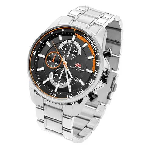 Herren Uhr Edelstahl Sport Chronograph Männer Armbanduhr Stoppuhr Wasserdicht