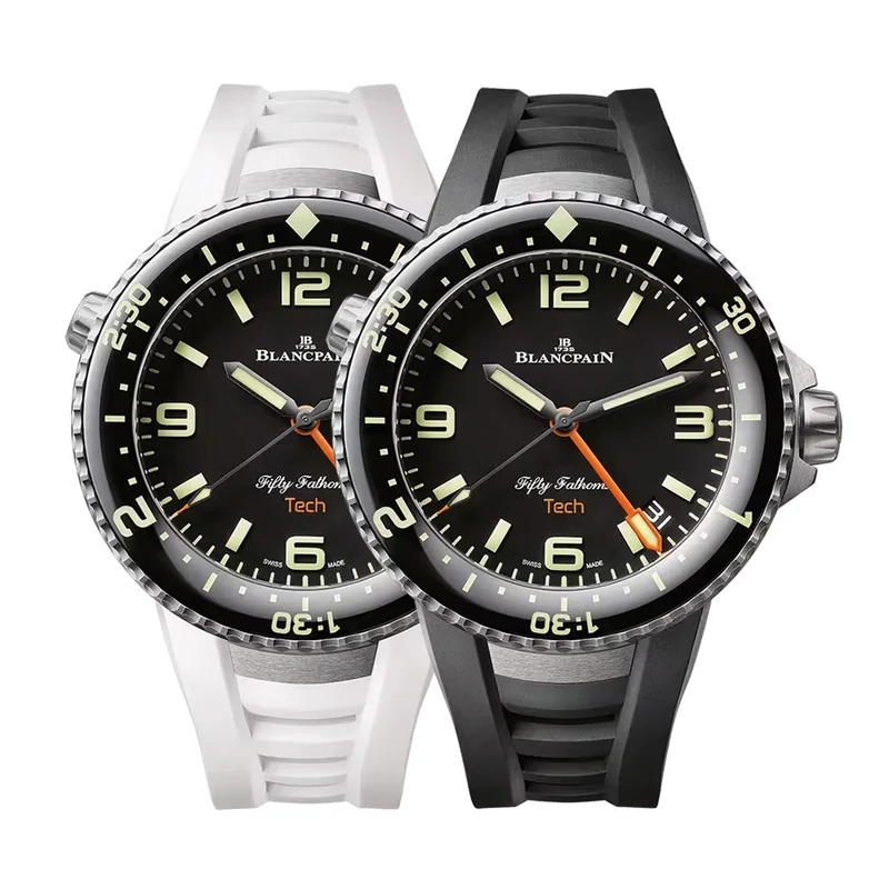 Fifty Fathoms Tech Titanium 47mm - Black on Rubber Strap