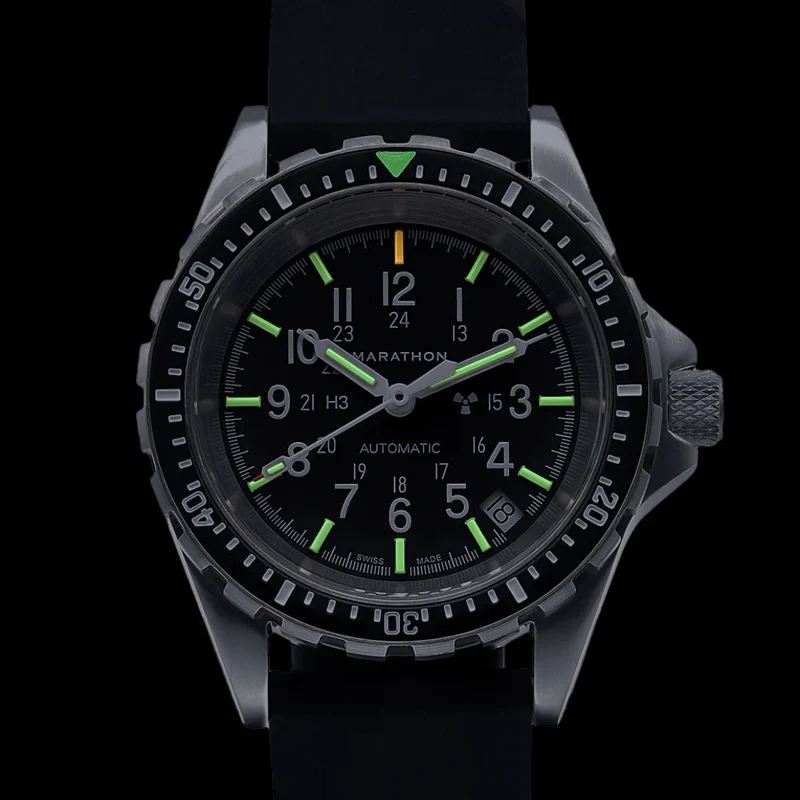 MSAR® Standard-Issue Diver's Automatic Type II 36mm - Black on Rubber Strap