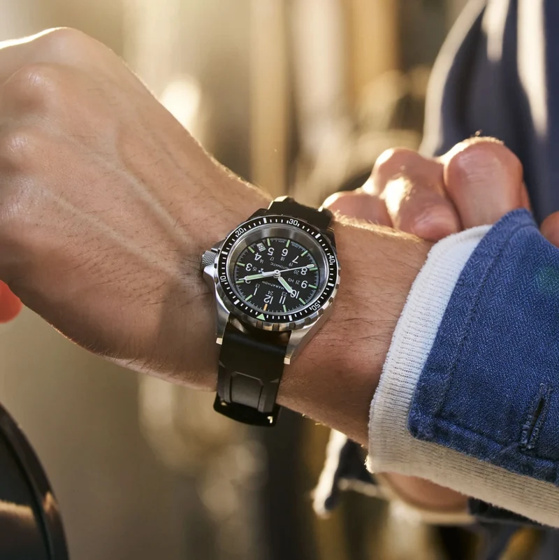 MSAR® Standard-Issue Diver's Automatic Type II 36mm - Black on Rubber Strap