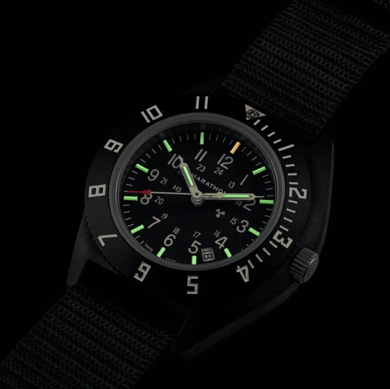 Standard-Issue Tritium Pilot's Quartz Type II NAV-D 41mm - Black on Fabric Strap