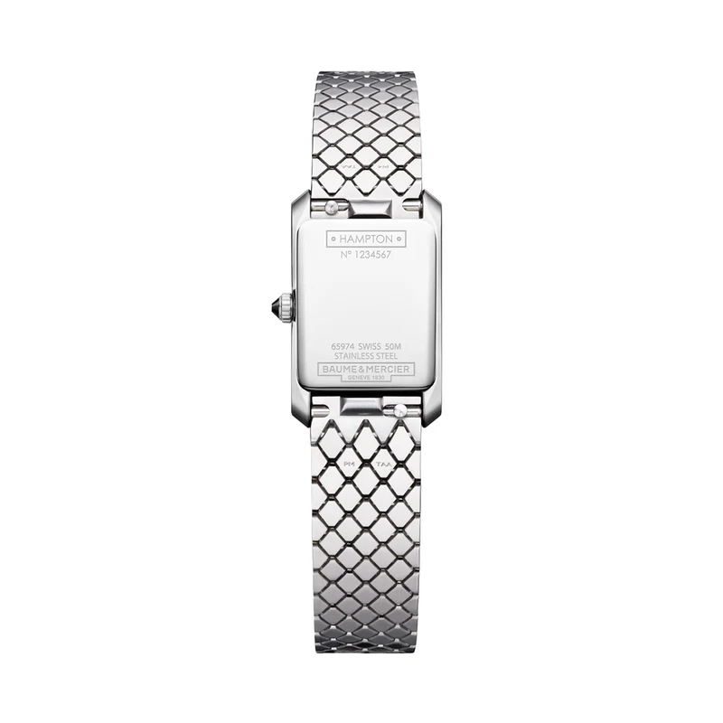 Hampton 10862 Quartz 28mm - Black, Diamond-Set on Bracelet