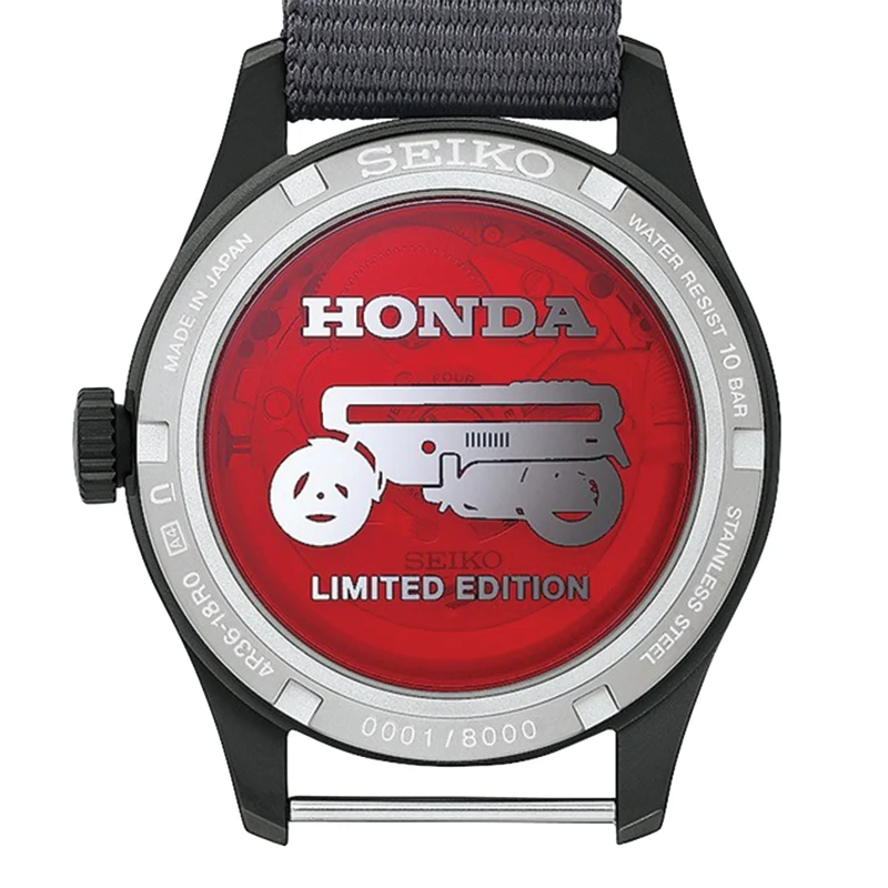 HDB010 5 Sports Field Honda Motocompo Limited Edition 36.4mm - Yellow on Fabric Strap