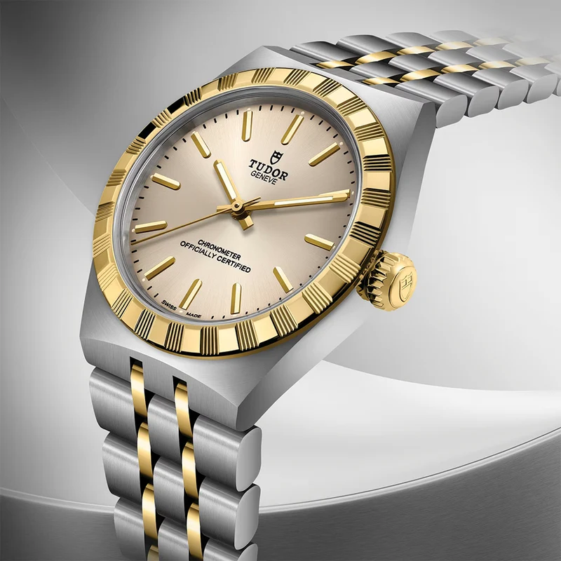 TUDOR Royal Yellow Gold Two-Tone 30mm - Ivory on Bracelet
