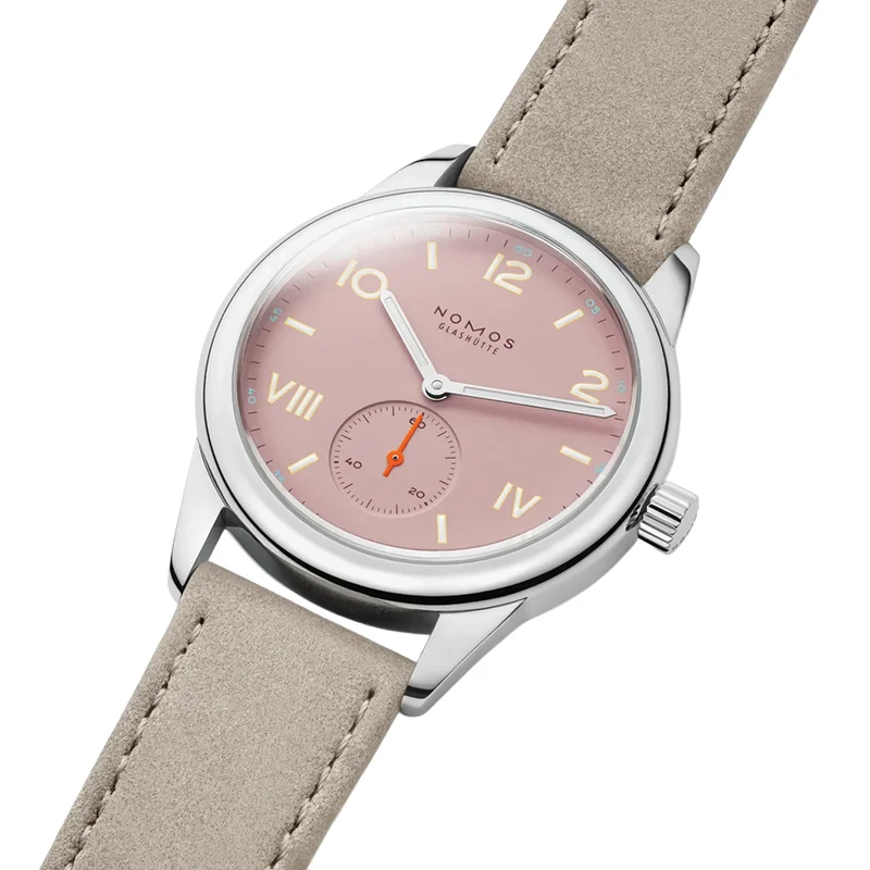 Club Campus Steel Back 36mm - Rose on Leather Strap