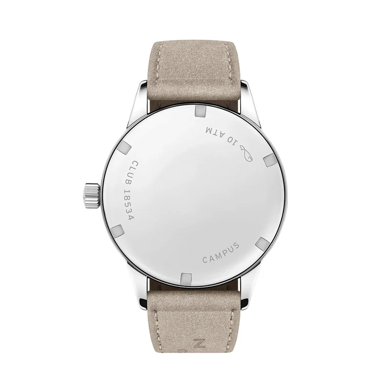 Club Campus Steel Back 36mm - Rose on Leather Strap