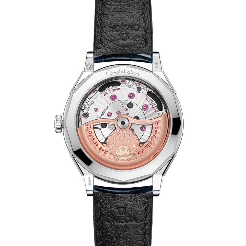 Constellation Observatory Canopus Gold™ 39.4mm - Silver on Leather Strap
