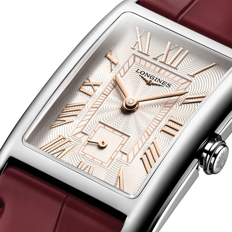 DolceVita Quartz 37mm - Ivory Rose "Flinqué" on Leather Strap
