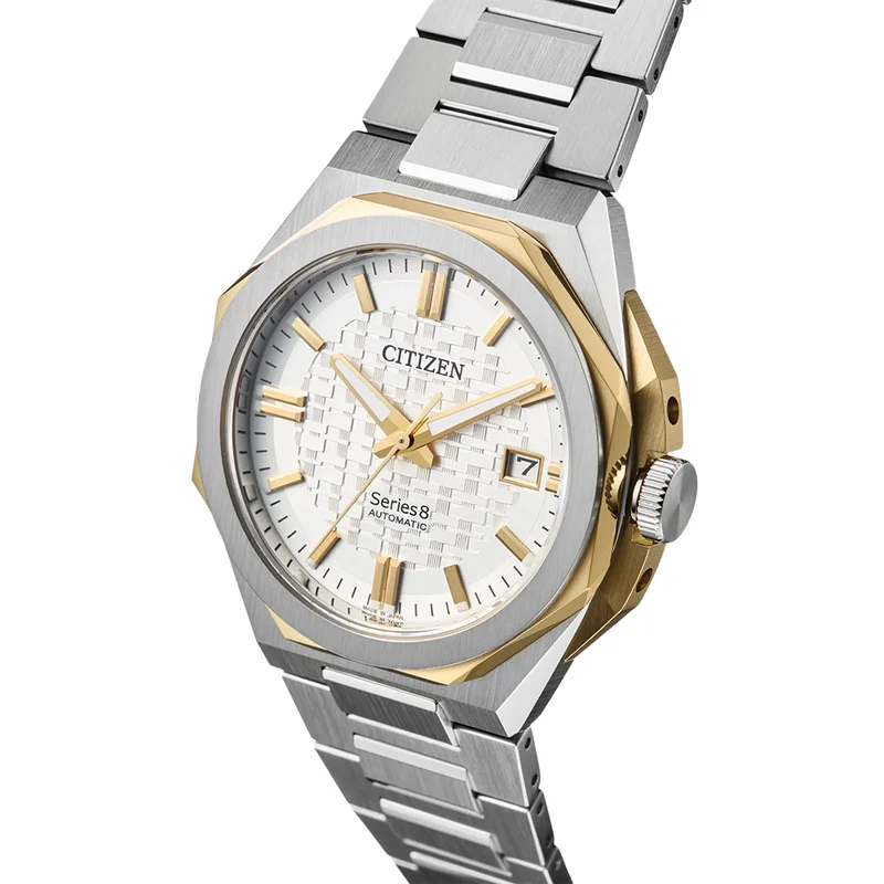 Series8 Automatic Two-Tone 39mm - White on Bracelet