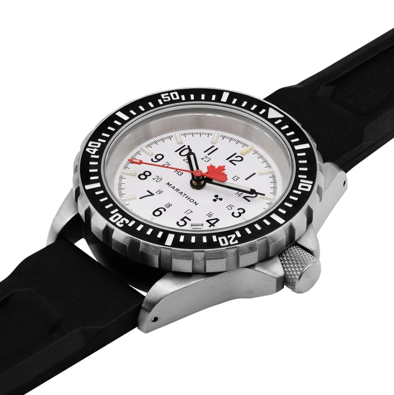 GSAR® Arctic Edition Red Maple Tritium Diver's Automatic Type II 41mm - White on Rubber Strap