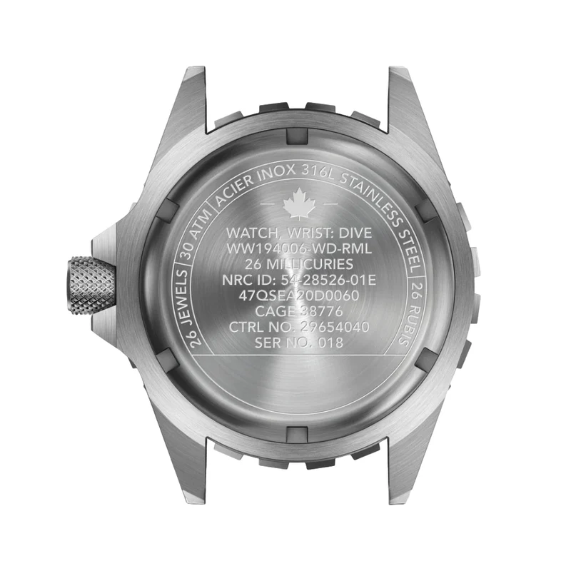GSAR® Arctic Edition Red Maple Tritium Diver's Automatic Type II 41mm - White on Rubber Strap
