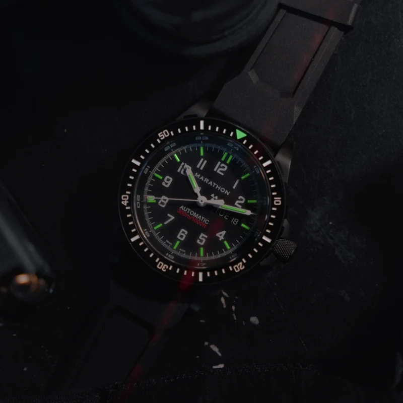 JDD® Standard-Issue Diver's Automatic Type II 46mm - Anthracite on Rubber Strap
