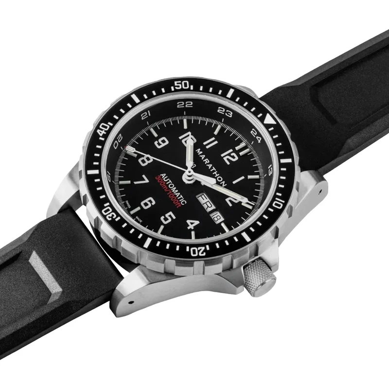 JDD® Standard-Issue Diver's Automatic Type II 46mm - Black on Rubber Strap