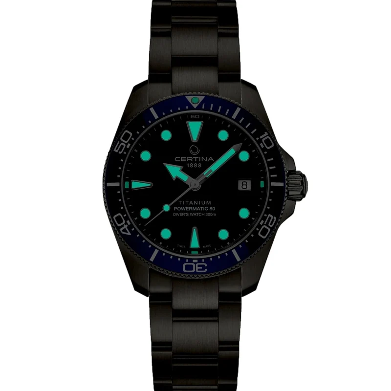 DS Action Diver “New DS Concept Extreme Shock Resistance” Titanium 38mm - Blue on Bracelet