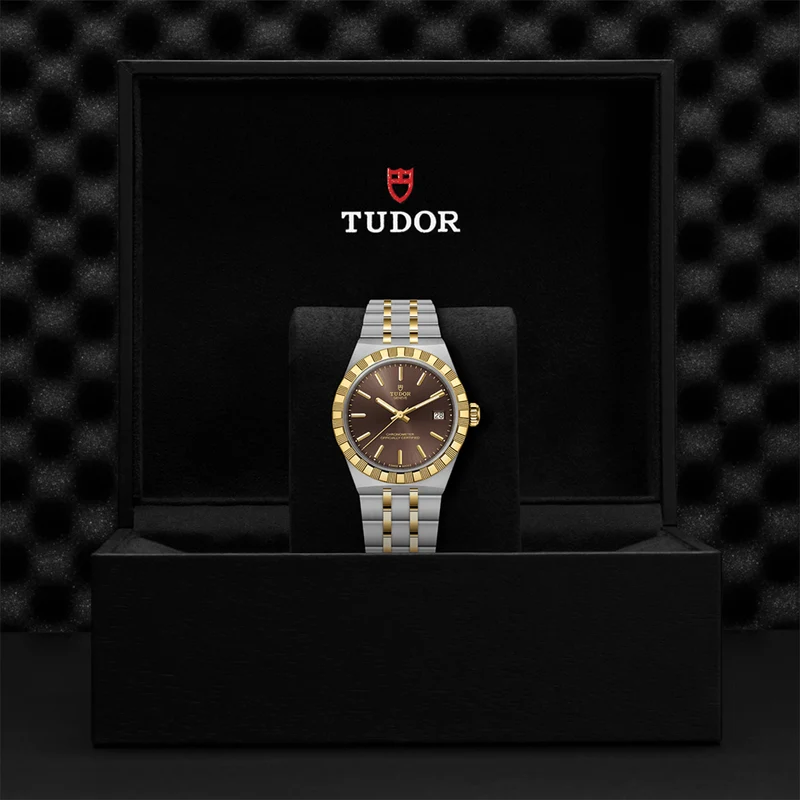 TUDOR Royal Yellow Gold Two-Tone 36mm - Brown on Bracelet