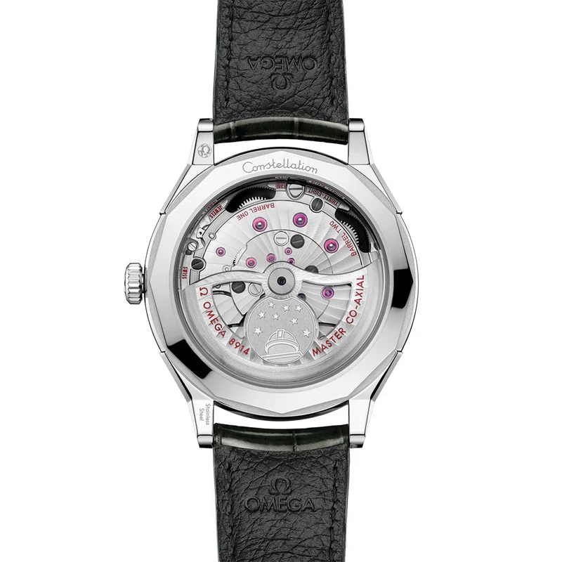 Constellation Observatory 39.4mm - White, Sedna™ Gold Accents on Leather Strap
