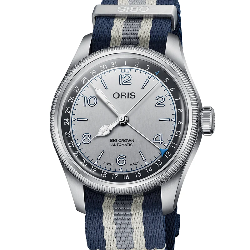 Big Crown Pointer Date Lou Gehrig Limited Edition 40mm - Silver on Leather Strap w/ Additional Fabric Strap