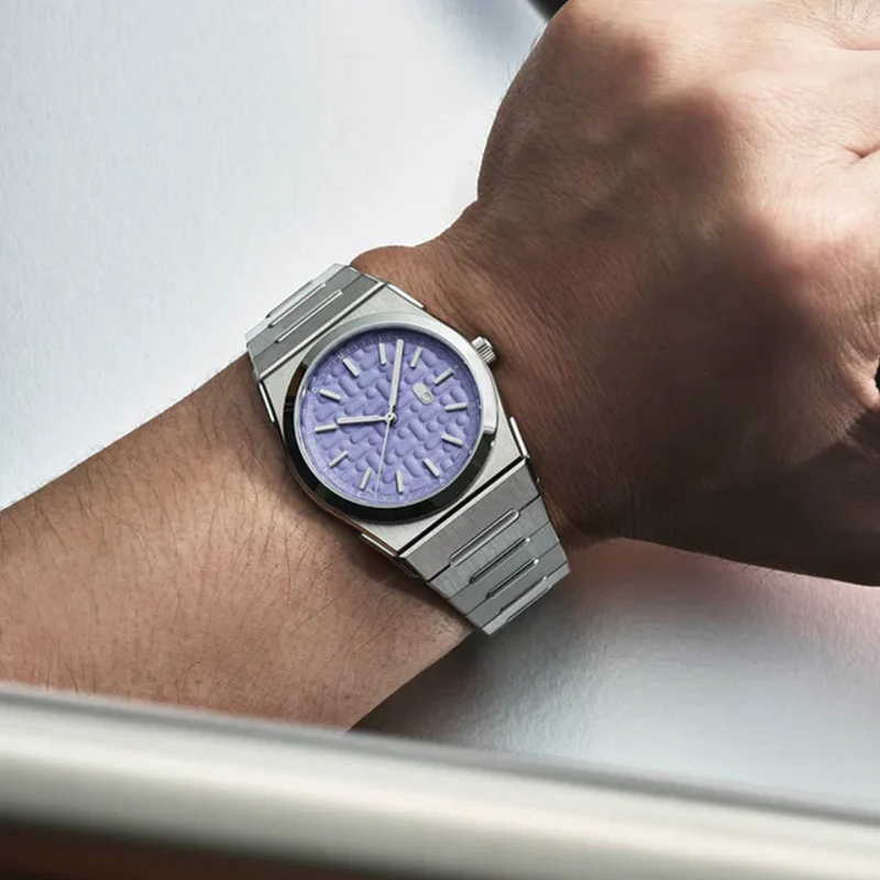 Louis Erard 2340 40mm - Mauve on Bracelet