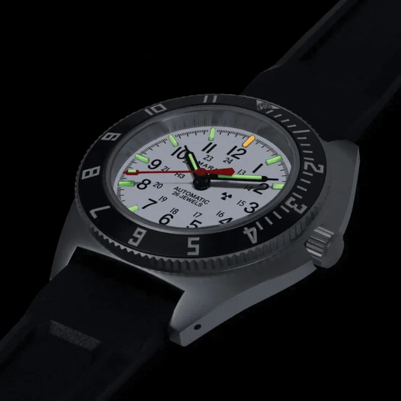 SSNAV-D Arctic Edition 41mm - White on Rubber Strap