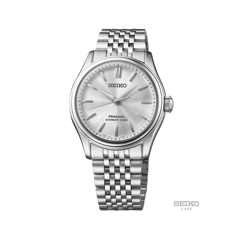 HCC001 Presage Classic Series 38mm - Silver on Bracelet