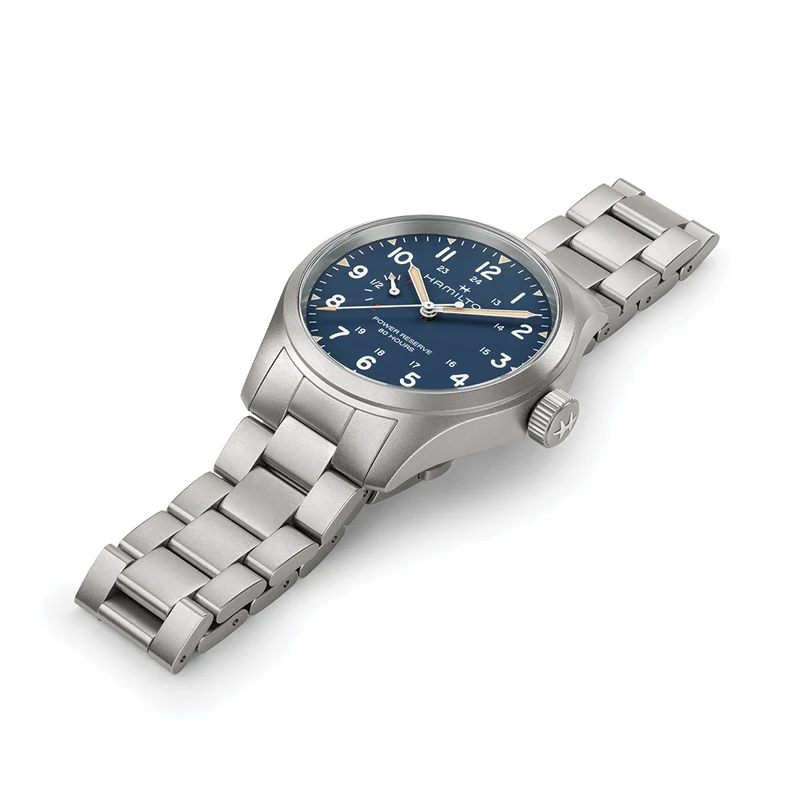 Khaki Field Power Reserve Mechanical 40mm - Blue on Bracelet