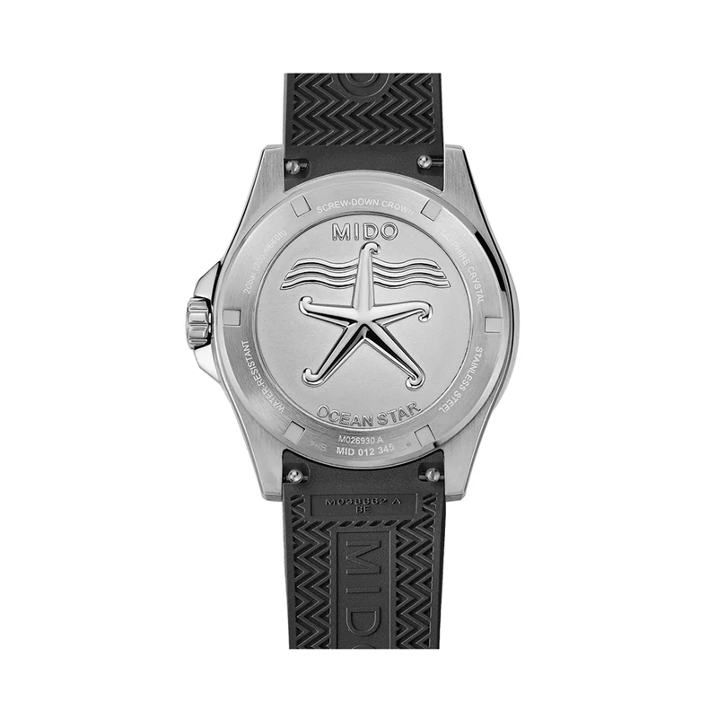 Ocean Star 200 41mm - Black on Rubber Strap