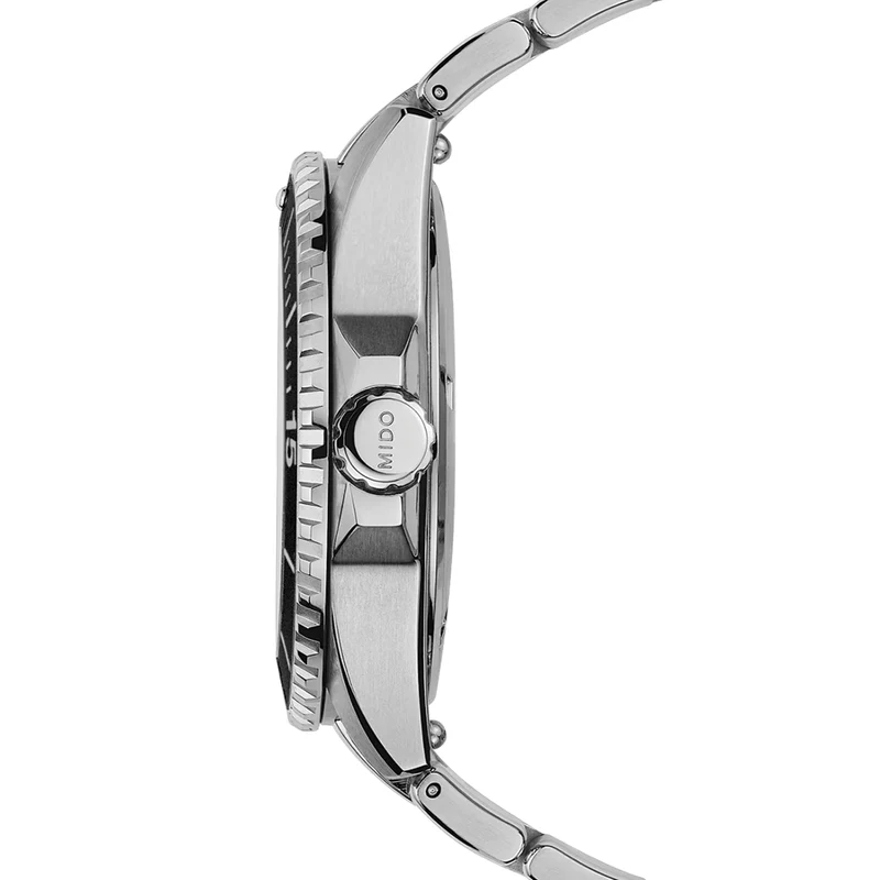 Ocean Star 200 41mm - White, Black Bezel on Bracelet