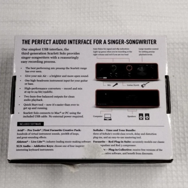 FOCUSRITE Audio-Interface: SCARLETT SOLO 3. Generation