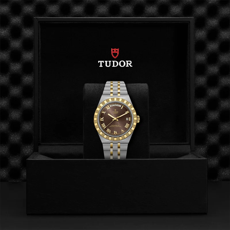 TUDOR Royal Day/Date Yellow Gold Two-Tone 40mm - Brown on Bracelet