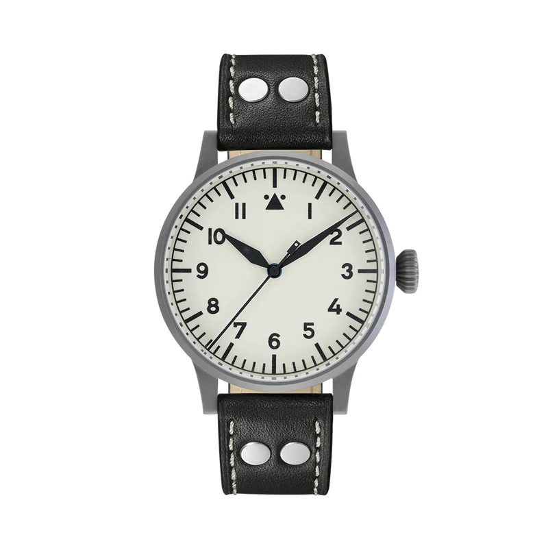 Pilot Watch Original Venedig 42mm - White on Leather Strap