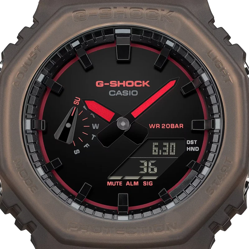 GA2100K-5A Brown - Black on Resin Band