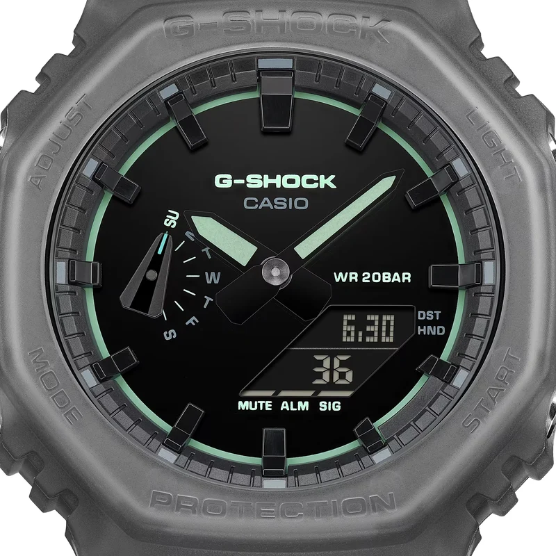 GA2100K-1A Grey - Black on Resin Band