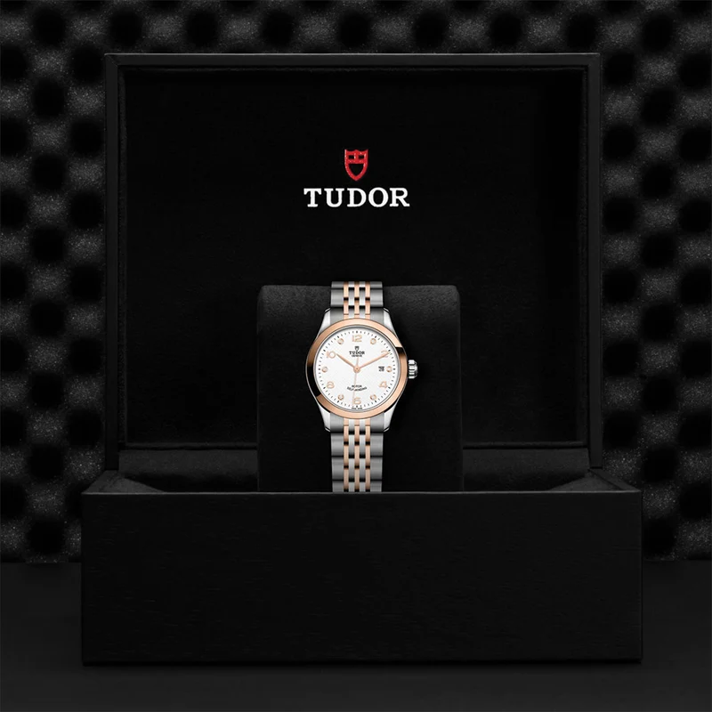 1926 Rose Gold Two-Tone 28mm - White, Diamond-Set on Bracelet
