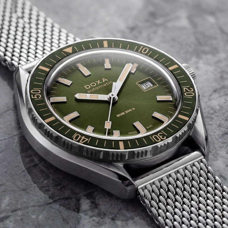 SUB 200 II Sea Emerald 44mm - Green on Mesh Bracelet