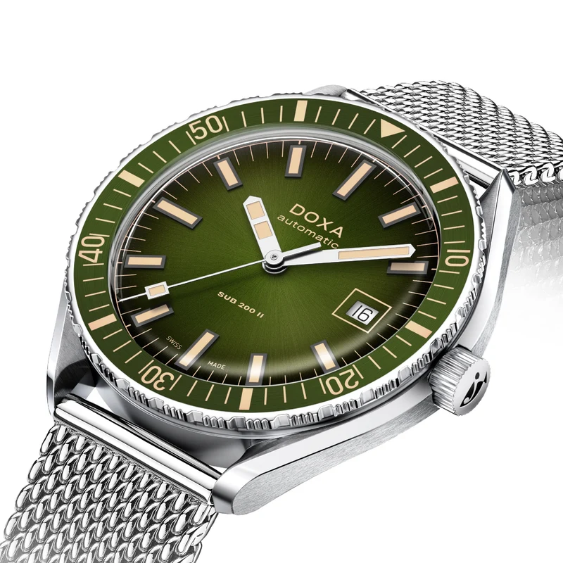 SUB 200 II Sea Emerald 44mm - Green on Mesh Bracelet