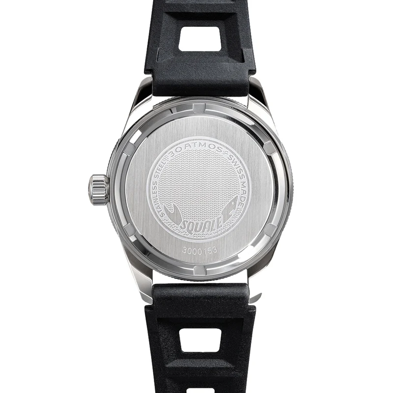 Sub-37 Legend 37mm - Black on Rubber Strap