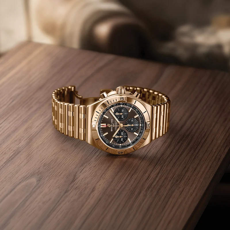 Chronomat B01 Automatic Panda Dial 18K Red Gold 42mm - “Chocolat" Brown on Bracelet