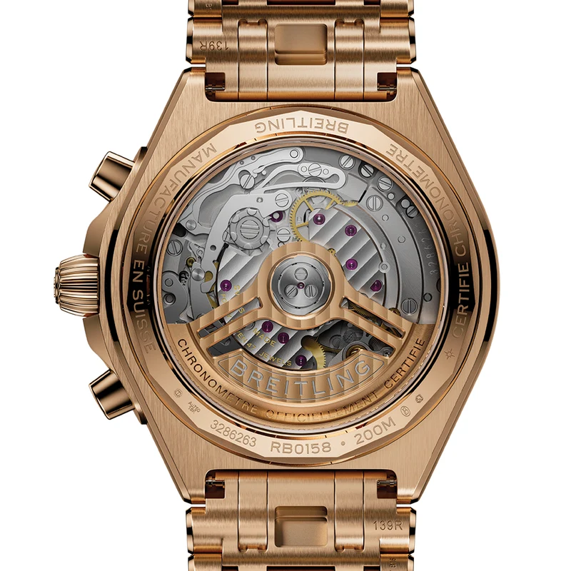 Chronomat B01 Automatic Panda Dial 18K Red Gold 42mm - “Chocolat" Brown on Bracelet