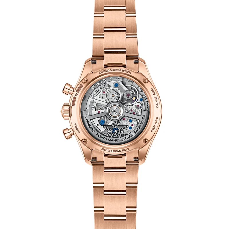 Chronomaster Sport Skeleton 18K Rose Gold Limited Edition 41mm - Grey w/ Diamonds on Bracelet