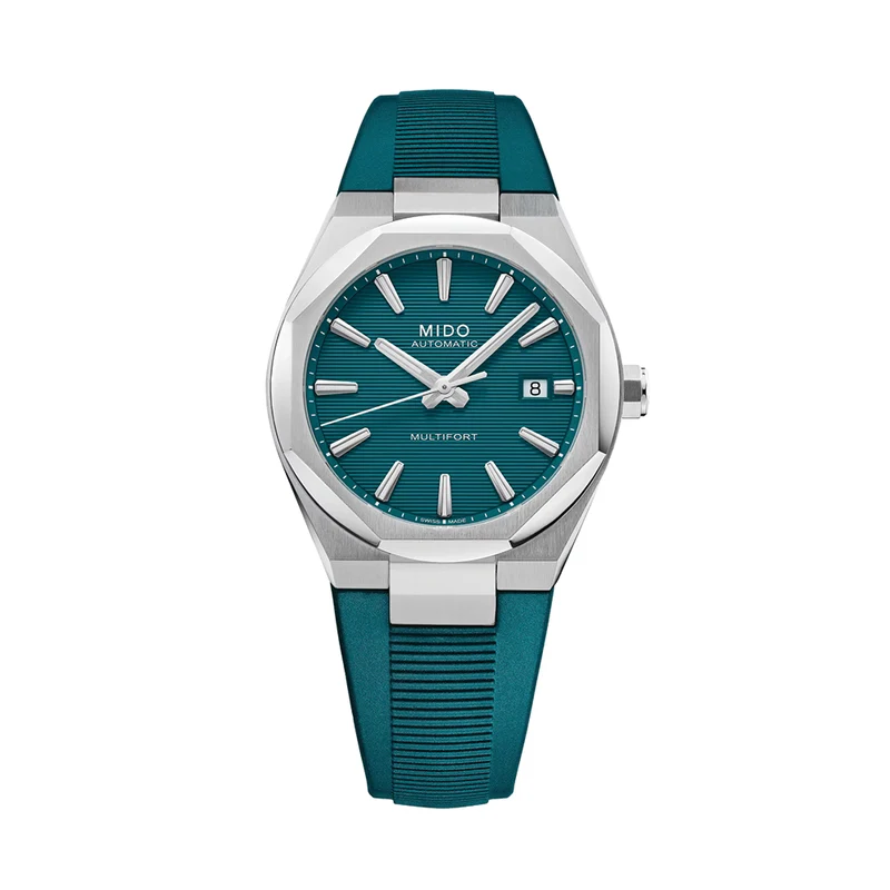 Multifort 8 One Crown 40mm - Green on Rubber Strap