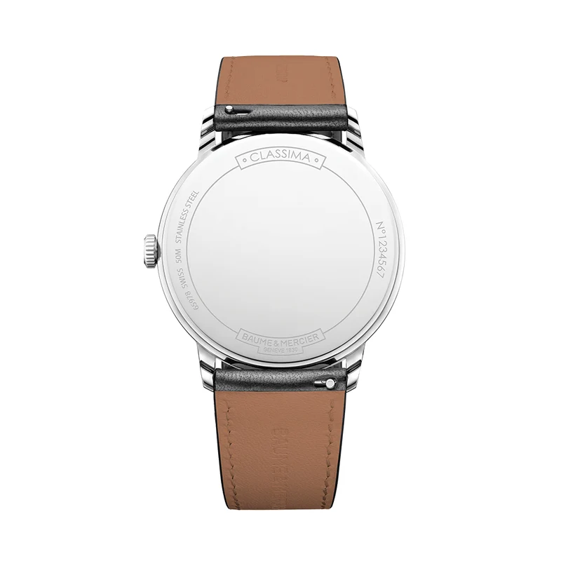 Classima 10884 Quartz 40mm - White on Leather Strap