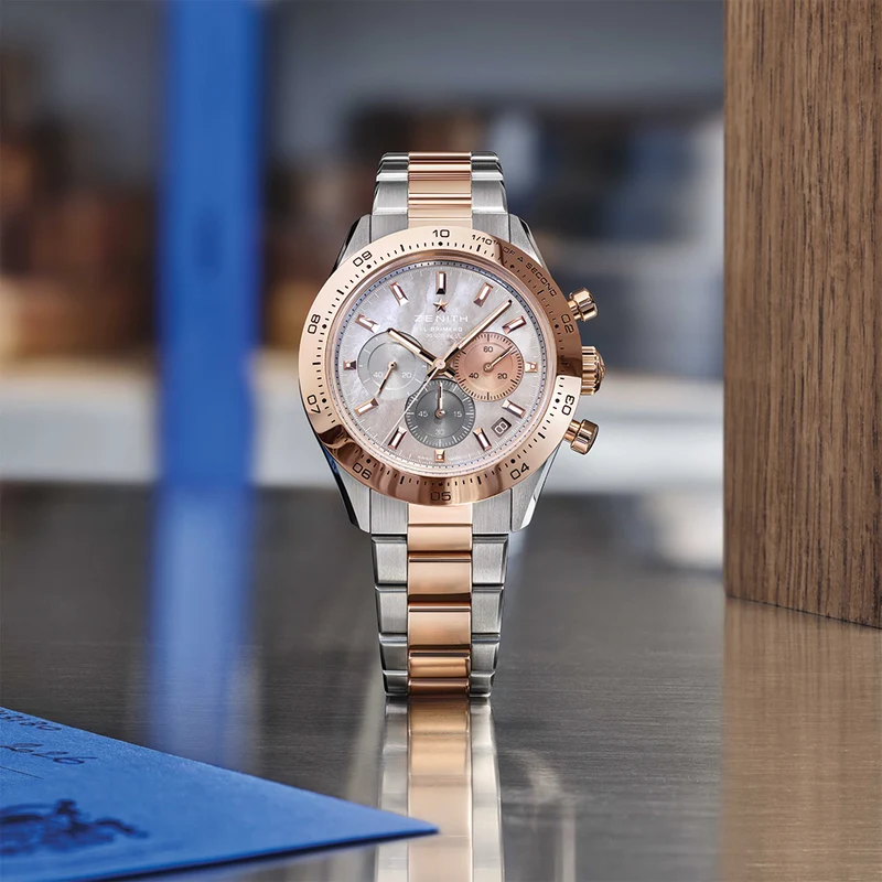Chronomaster Sport Two-Toned Rose Gold Limited Edition 41mm - Silver, Mother-of-Pearl on Bracelet