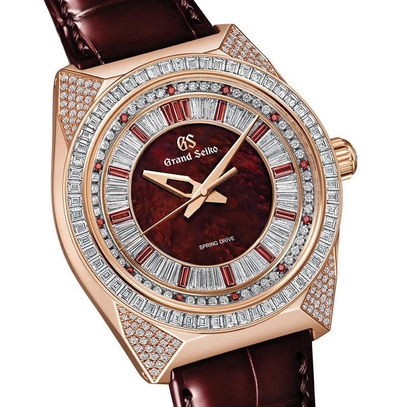 SBGD228 Masterpiece "Red Lion" Manual Spring Drive 18K Rose Gold w/ Diamonds Limited Edition 44.5mm - Red on Leather Strap