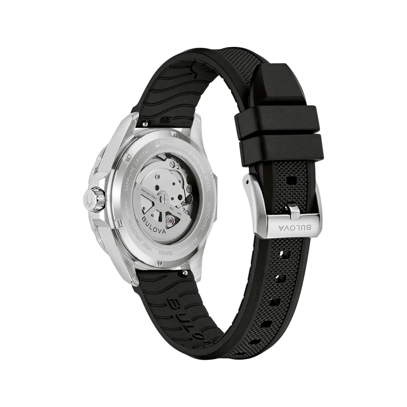 Marine Star Series B 41mm - Black on Rubber Strap